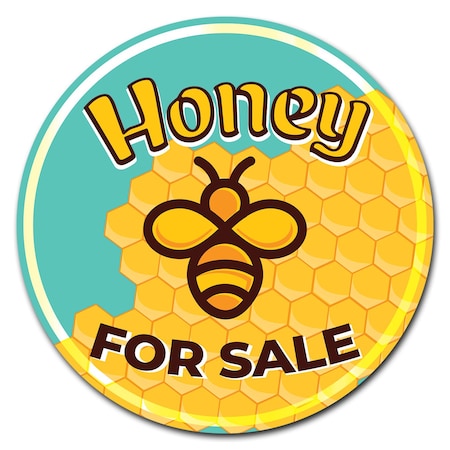 Farmers Market Honey Circle Corrugated Plastic Sign